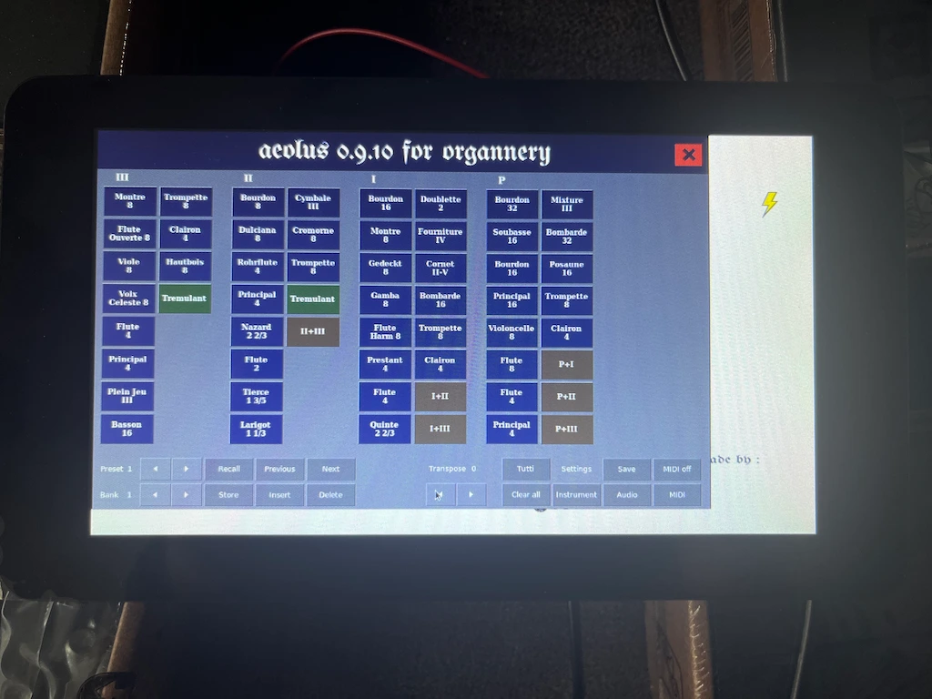 aeolus on raspberry 7'' official display